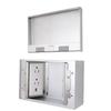 Recessed Floor Electrical Outlet Kit Flat Concealed Duplex 4 X 3 Prong Receptacle USB A Network Port Outlet Water Proof