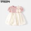Girls' Summer Dress Baby Girls' Baby Bow Dress Summer Children's Foreign Style Princess Gauze Dress
