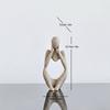 Resin Abstract Sculpture Figurine Sand Color Desk Display Ornaments  Reading Decor