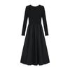 Hepburn-Style Hollow Long-Sleeve Slim Fit Dress - Autumn/Winter 2024