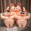 Funny Muscle Pig Doll Gift Girl Hug Sleeping Piglet Pig Plush Toy Throw Pillow Boy Birthday Gift