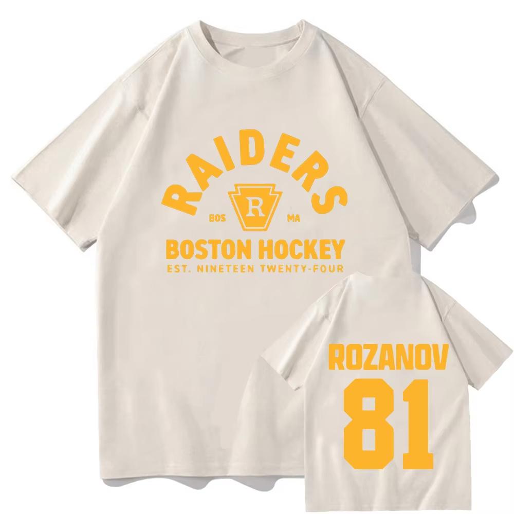 Llya Rozanov 81Bos Raiders 100cotton shirt TV Heated Rivalry Printing Tshirt Short Sleeve Cotton Fashion Unisex Streetwear Top