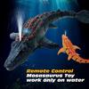 New Children's Remote Control Dinosaur Mosasaur Diving Toy Rc Boat with Light Spray Suitable for Swimming Pool Lake Bathroom Bathing Toy Gift
