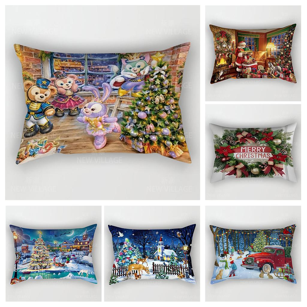 unframed Home autumn decoration Oil painting style pillow cushion cover decorations throw pillow cover 30*50 pillowcase 30x50 40