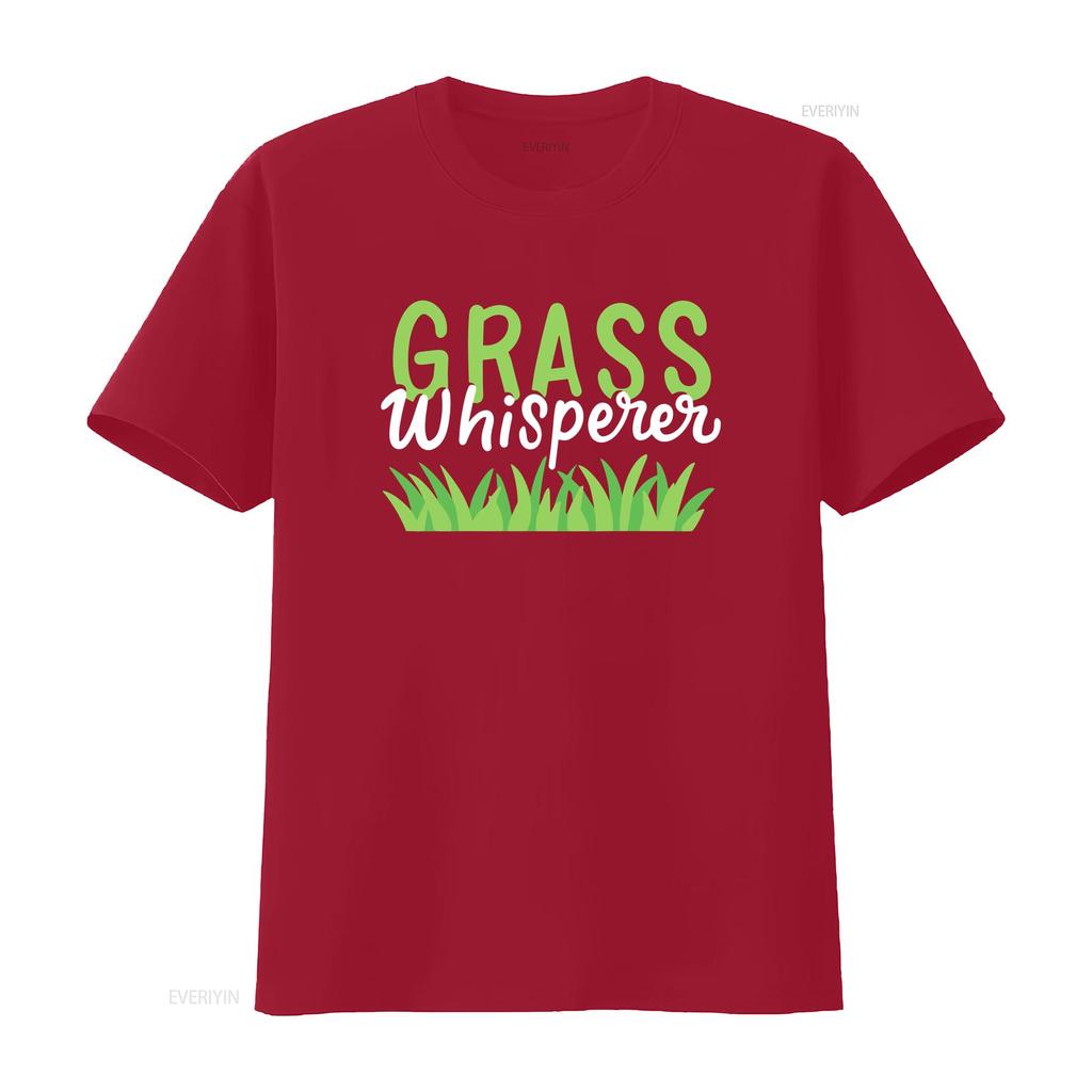 Lawn Mowing T Shirt Care Mower Grass Whisperer  vintage Washed Slightly Versatile fashion designer clothes Stretched Soft