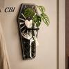 Dark Academia Home Decor Wooden Halloween Decorations, Plant Propagation Station Wall Hanging, Gothic Haunted House Party Supplies Coffin-Shaped Test