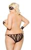 Black Erotic Lingerie Sexy Plus Size Set - Soft Line 2412