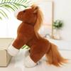Fluffy Fine Horse Plush Toy PP Cotton Long Hair Horse Stuffed Doll  New Year