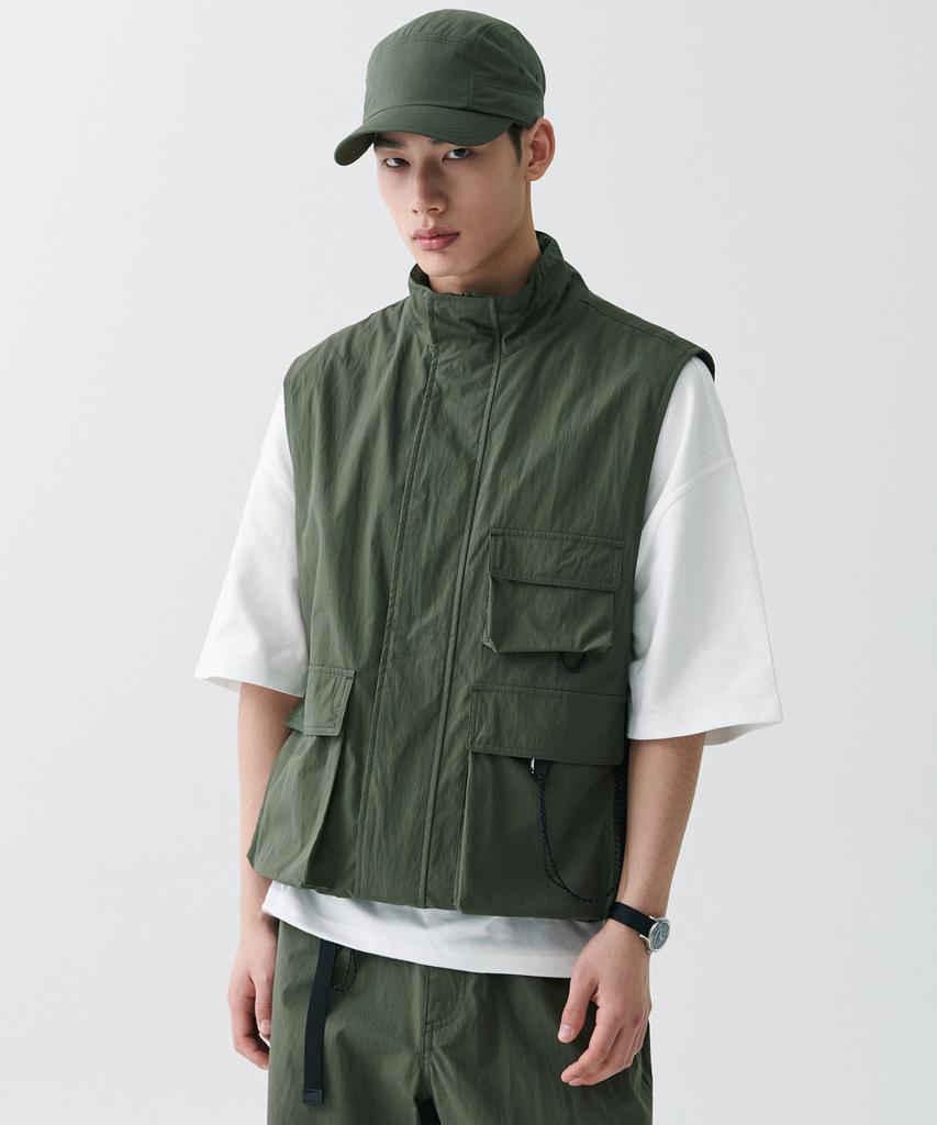 Musinsa Standard [City Leisure] Cn Multi-Pocket Vest [Khaki]