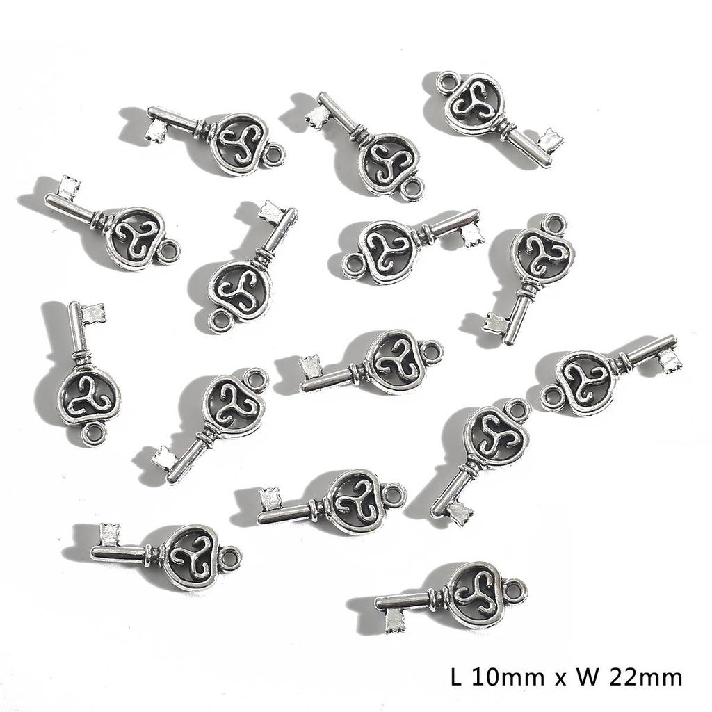 20/30 шт. антикварные посеребренные подвески с замком для ключей для браслета, ожерелья, аксессуары, изготовление ювелирных изделий своими руками, ручная работа