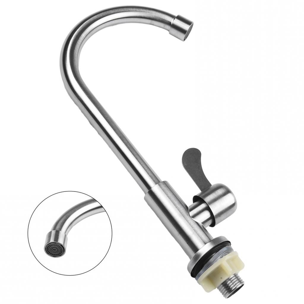 Faucet For Kitchen Save Water Silver Single Cold Water
