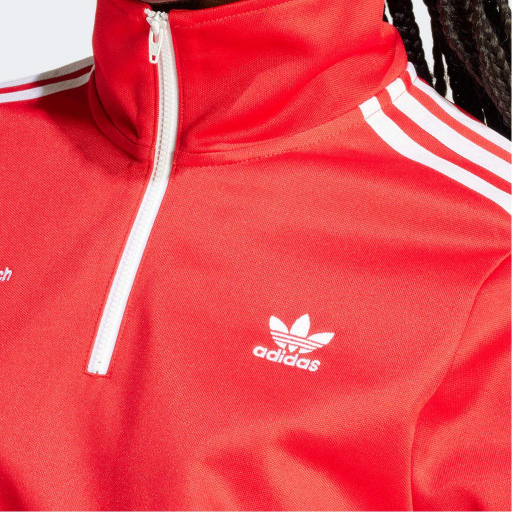 Adidas Оригинальная спортивная и богатая коллаборация SS24, фирменный логотип с буквенным узором, полосатая куртка-пуловер, женская куртка красного цвета JD3766