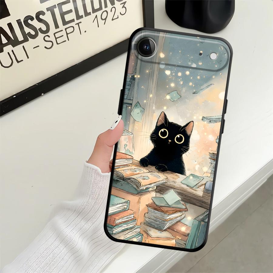 Мультяшный Кот Funda Чехол для Телефона для Apple iPhone 17 Pro Max 16 12 13 14 15 Pro 7 8 Air XR XS MAX 11