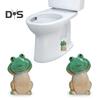 1/2 шт. мультяшная зеленая керамическая лягушка, крышки для туалетных болтов, простая установка, декор в виде животных, украшение для ванной комнаты