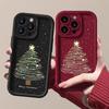 Мягкий ТПУ чехол для iPhone с принтом елки Для iPhone 15 16 Pro Max 14 Plus 13 12 11 Pro Max 7 8 XR X XS SE Ударопрочный чехол