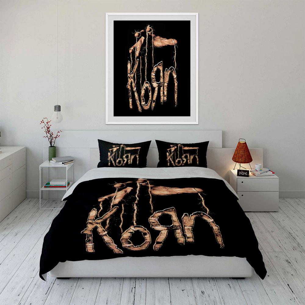 Skeleton Hands and Text Design Bedding Duvet Cover Set Duvet Cover Pillowcases (1*Duvet Cover 2*Pillowcases, without duvet insert)