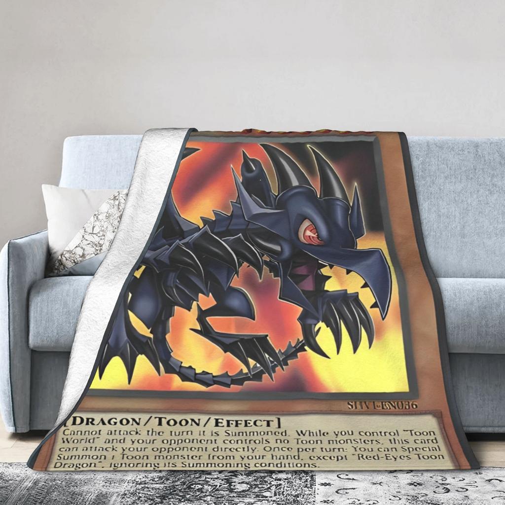 Карты Yu Gi Oh Красный Глазный Мультяшный Дракон Пледы Бархатные Многофункциональные Ультра-Мягкие Пледы для Дома Спальни Покрывала