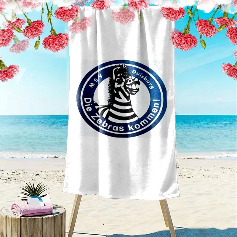 MSV Duisburg Print Beach Towel, Large Soft Quick Dry Towel for Beach Camping Swimming