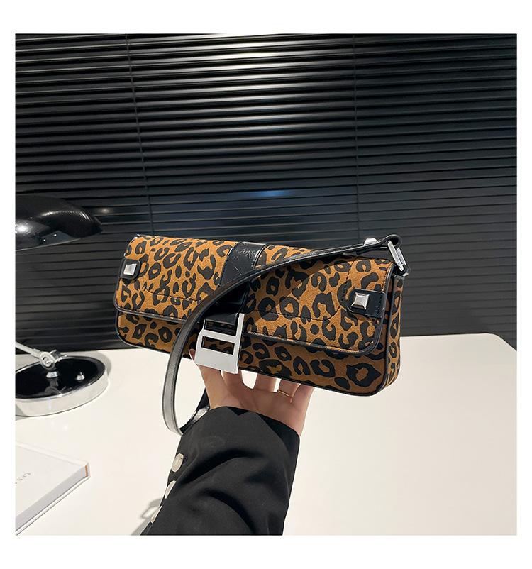 Сумка-мешок Niche с леопардовым принтом, модная ретро-сумка, незаменимая женская сумка через плечо для поездок на работу.