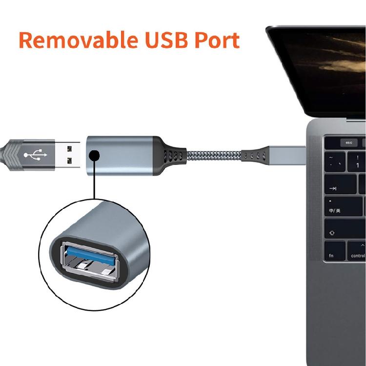 OTG-кабель USB Type C, Type C (папа) на USB 3.0 (мама), конвертер быстрой зарядки USB