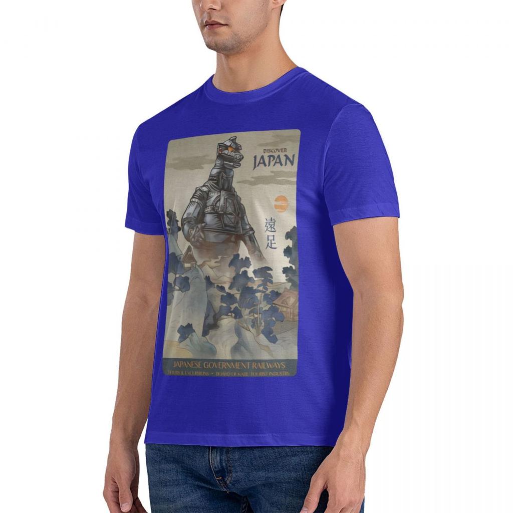 Мехагодзиллаед Открой Японию Годзиллаед Мужская футболка оверсайз Модная повседневная с коротким рукавом Винтажная Женская Y2K футболка