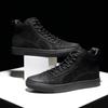 Высокие мужские кроссовки, черные мужские повседневные туфли, зимние ботинки из натуральной кожи для мужчин, спортивные теплые кроссовки, роскошные ботильоны на плоской подошве