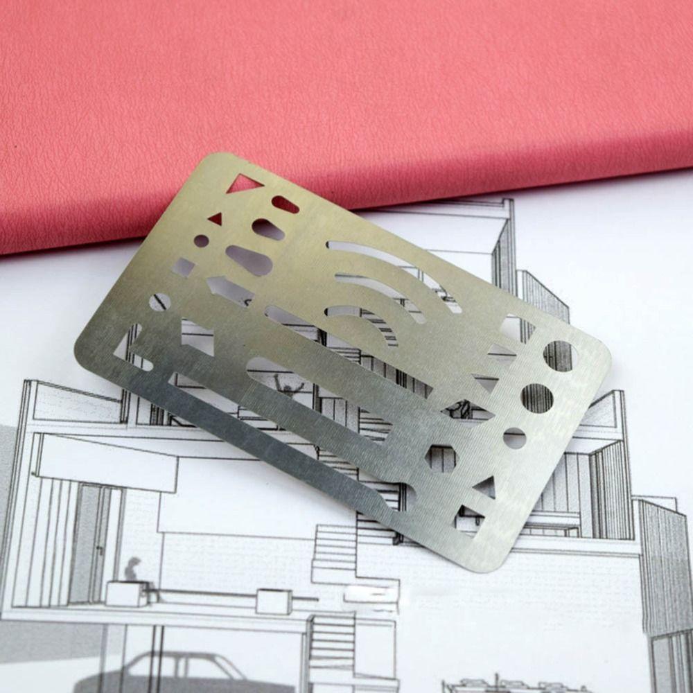 3 Pcs Stainless Steel Drawing Drafting Craft Stencils Eraser Templates Durable Erasing Shield Tools