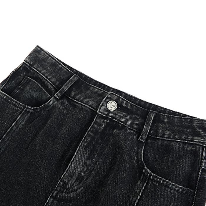 Retro fish tail denim skirt