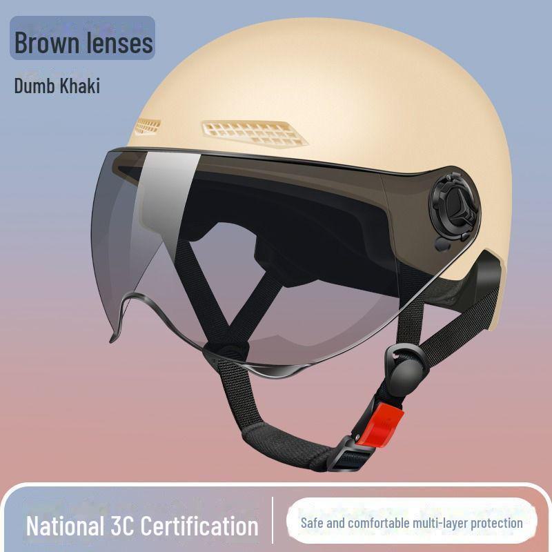 Universal Electric Bike Helmet: 3C Certified, All-Season, Unisex Half Helmet for Motorcycle Safety