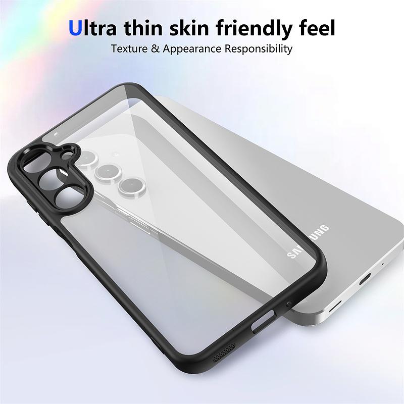 Роскошный прозрачный чехол для Samsung Galaxy A16 A26 A36 A56 5G M16 M56 F16 A06 Мягкий бампер Защита объектива Прозрачная жесткая задняя крышка из ПК