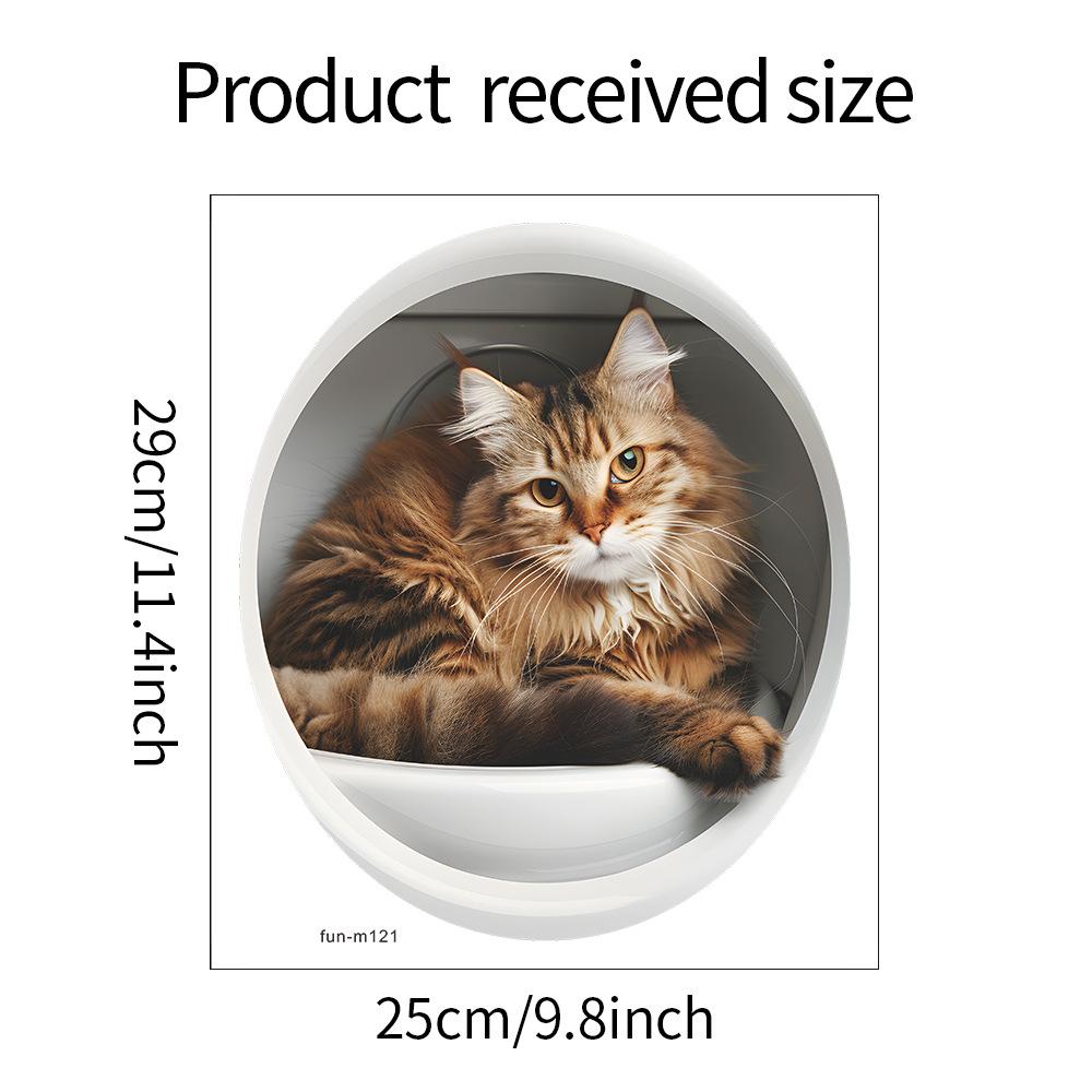 Комбинация мультфильм милый кот туалетный столб ванная комната украшение ванной декоративные настенные наклейки самоклеящиеся