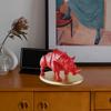 Animal Sculpture Rhinoceros Statue Decoration 24x13x13cm Fengshui Decor Desk Collection for Home