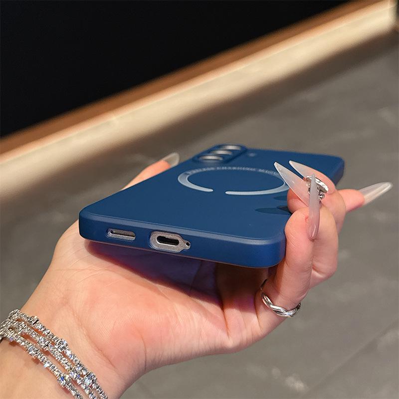 Совместимый с Samsung S25Fe Чехол-кубик Рубика из жидкого силикона с магнитом, Полное покрытие, Ударопрочный