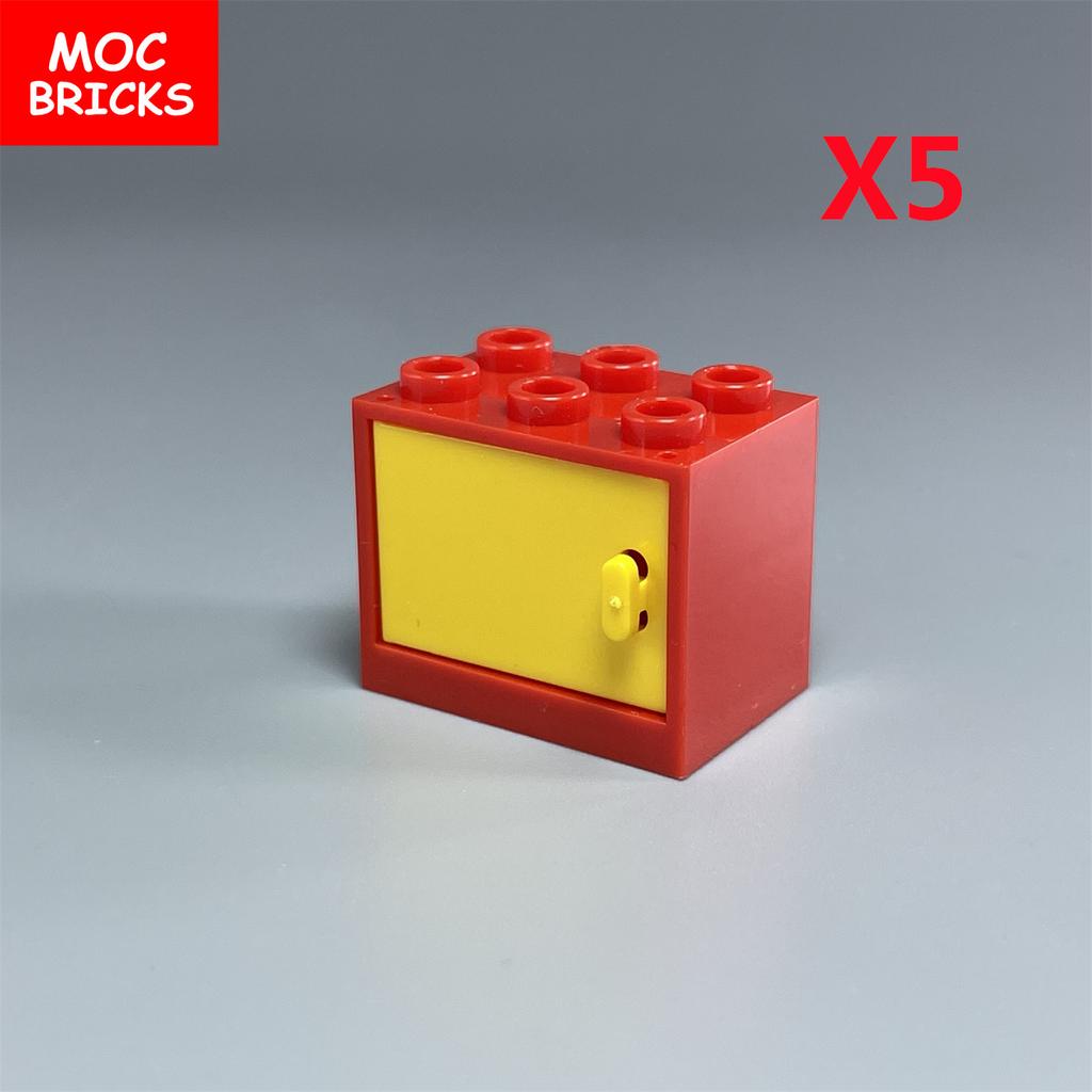 Коробка-шкафчик для кубиков MOC Контейнер 2x3x2 Шкафы Собираемые Частицы 4532 4533 Городской Дом Строительные Кирпичики Детали