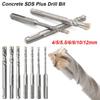 1 шт. 4 резца Бетонное сверло SDS Plus 4/5/5.5/6/8/10/12 мм Ручной электроинструмент Стена Кирпич Блок