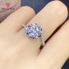 2 Carat Round White Shape Personalized Delicate Rings For Women Zircon Engagement Party Fine Jewelry Gift