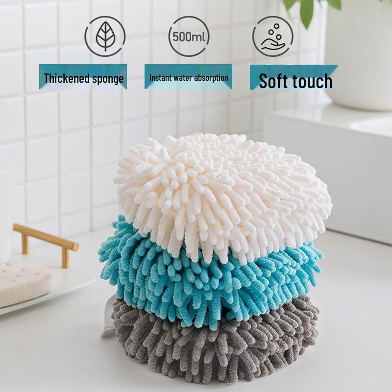 Утолщенное chenille впитывающее безворсовое подвесное полотенце для рук для кухни и ванной.
