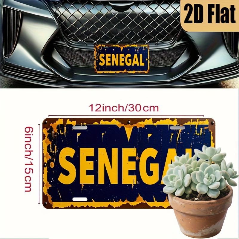 SENEGAL AL Sign Vintage Durable Metal Plaque Wall Decor African Grunge Home Office Bar Man Cave Wall Art