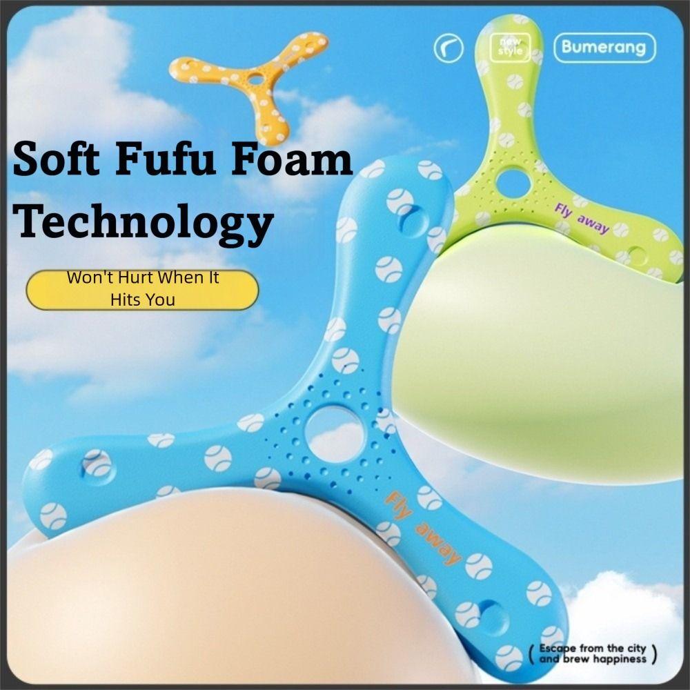 Interactive Children's Boomerang Toys Soft EVA Spinner Three-Bladed Parent-child Interaction