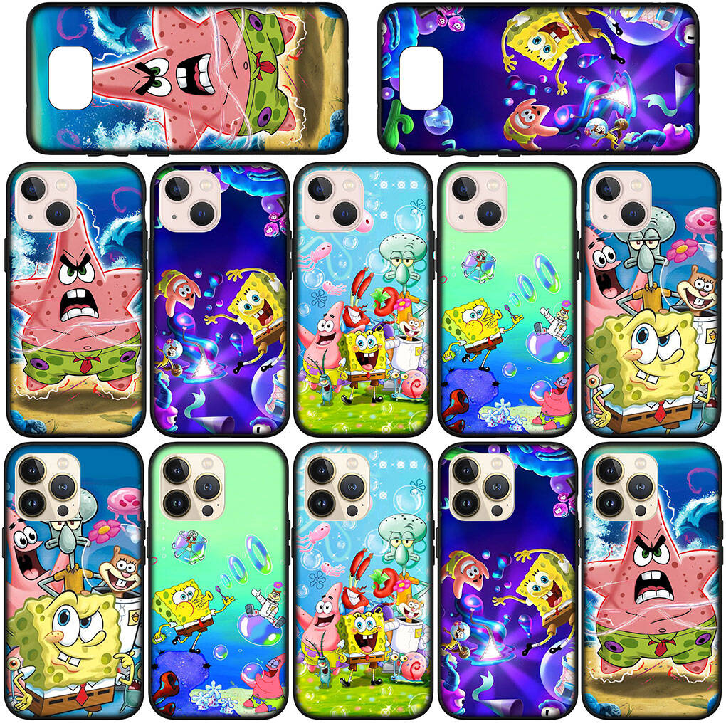 Чехол для телефона Samsung Galaxy S25 S23 S22 S24 Ultra FE S9 A05 A06 A15 A16 A36 A37 A35 A54 A55 A56 A57 A25 A26 A53 Аниме S-Губка Боб Квадратные Штаны Чехол