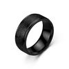 Starry 8mm able titanium steel frosted rings, popular simple plain band couple rings, suitable for both men and women