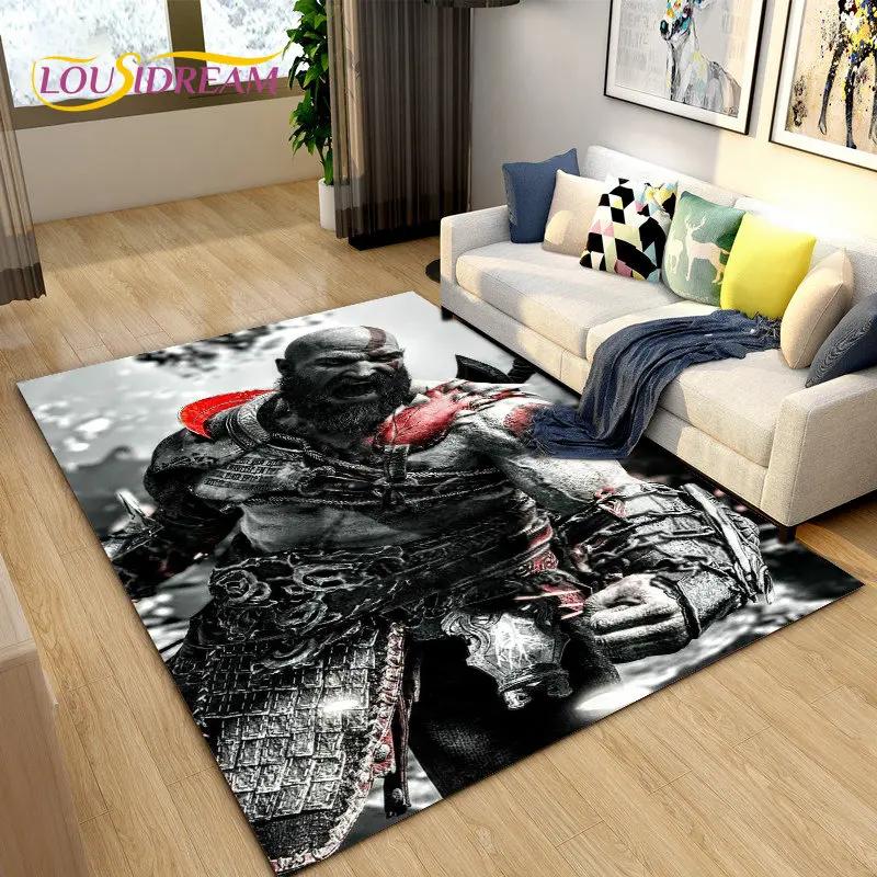 Коврик для игровой зоны God of War, большой, ковер для гостиной, спальни, дивана, коврик для прихожей, украшение, нескользящий коврик для пола для детей