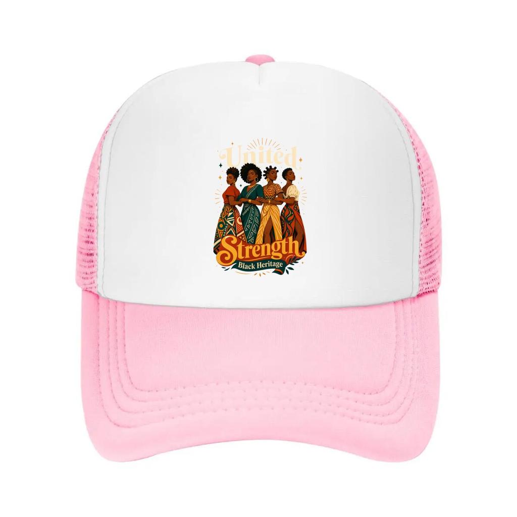 United Strength Black Heritage Siste Mesh Baseball Cap Casual Hat Outdoor For Womens Unisex FeUnisex