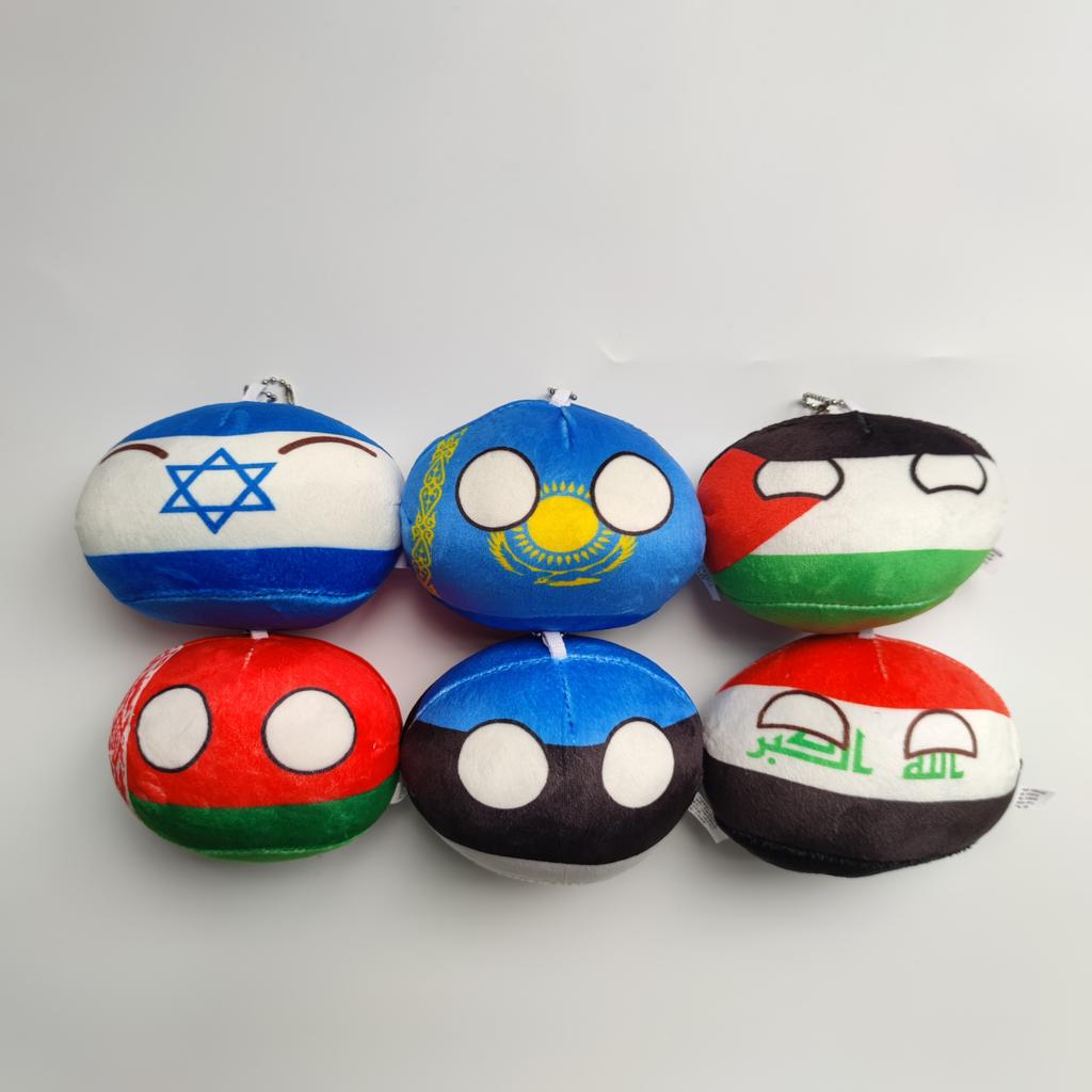 10cm Polandball Mini Plush Toy Kazakhstan Israel Palestine Iraq Egypt Countryball Anime Peripheral Gifts