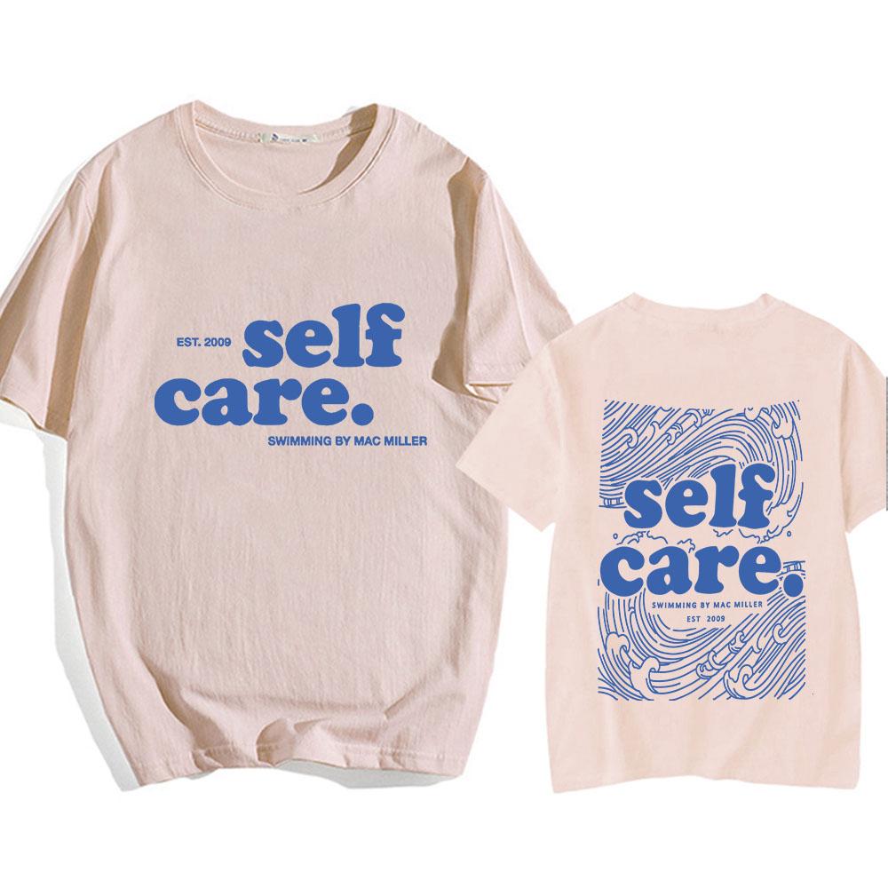 Футболки Macc Miller Self Care Heavy Mental Casual Men Tee Shirt Short Sleeve Summer Spring T Shirts Hip Hop Streetwear Clothes