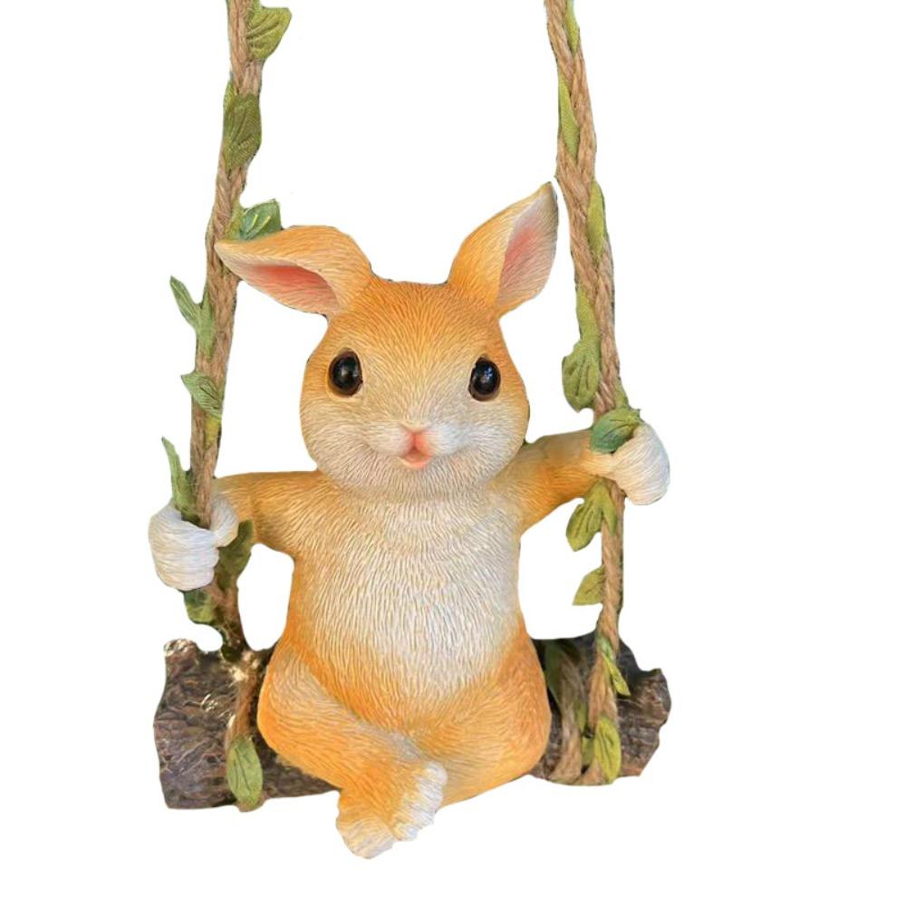 Resin Rabbit Swinging Garden Decoration Waterproof Duck Table Decoration Doll Flower Garden