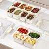 8 Grids Divided Serving Tray Storage Box Kitchen Portable Sub-format Seasoning Separator Box Fresh-keeping Snack Fruits Food Box