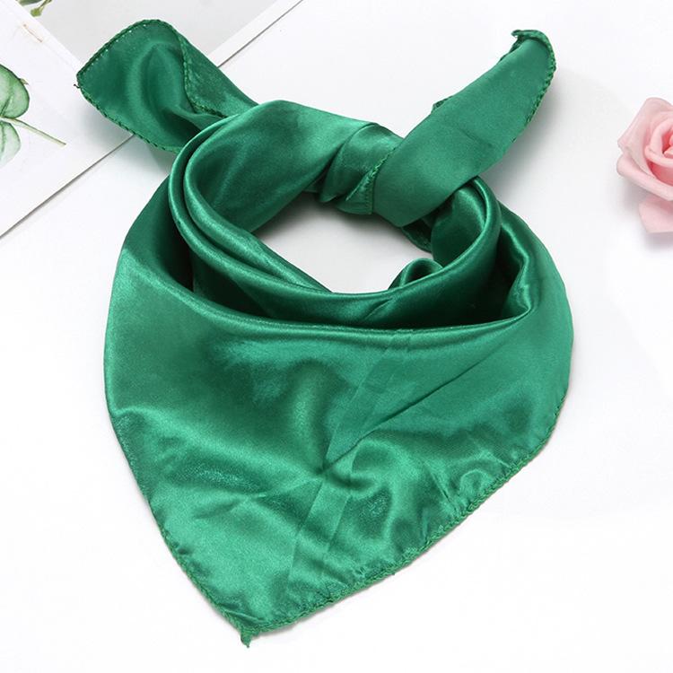 Монохромный однотонный сплошной цвет профессиональный квадратный шарф производительность мужчины женщины маленький шелковый шарф стюардесса банка 50 цветов маленький квадратный шарф