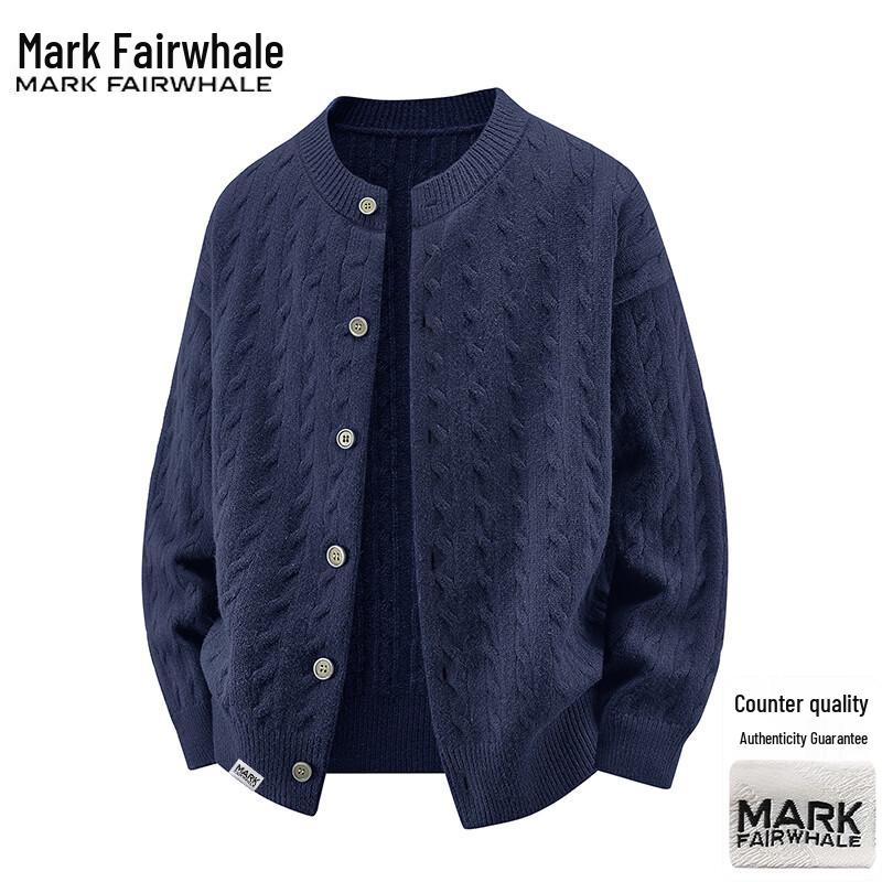 Mark Fairwhale Мужской вязаный кардиган-жакет с круглым вырезом