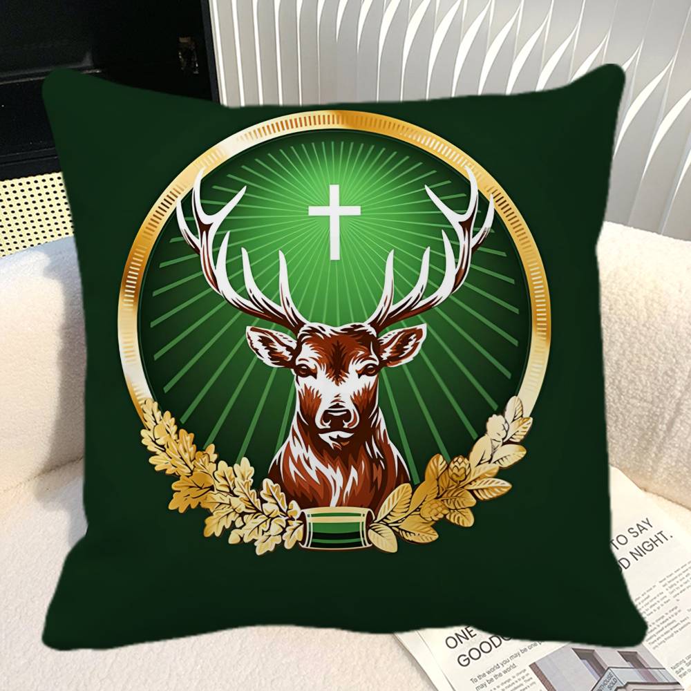 Alcohol Jjagermeister Pillow Case Square Pillow Bedroom Sofa Leisure Comfort Cushion Car Home Decoration